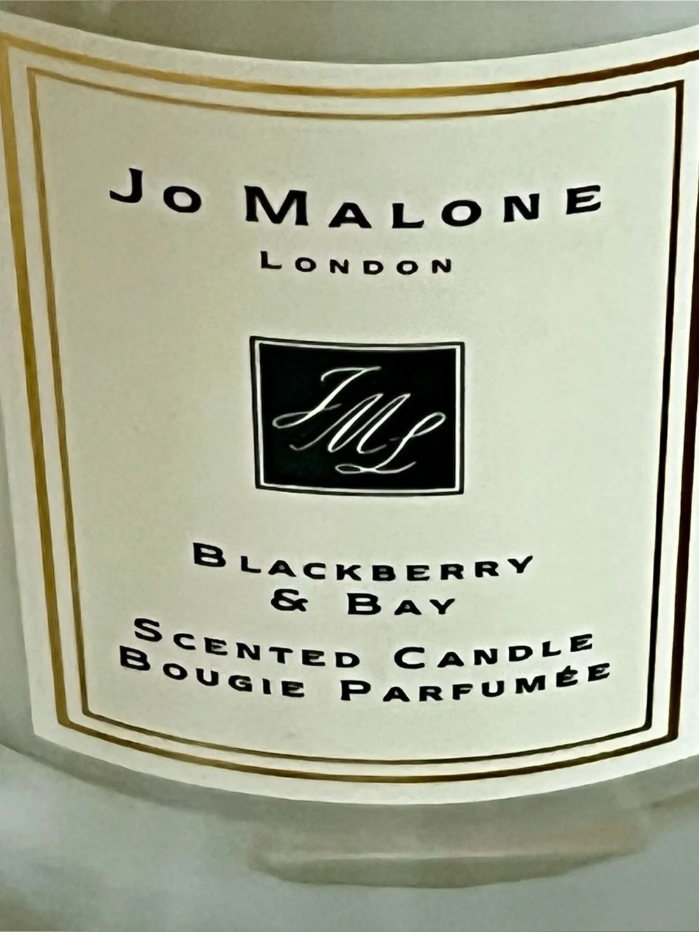 Jo Malone White Candle with Rose Gold Lid and Black Bow